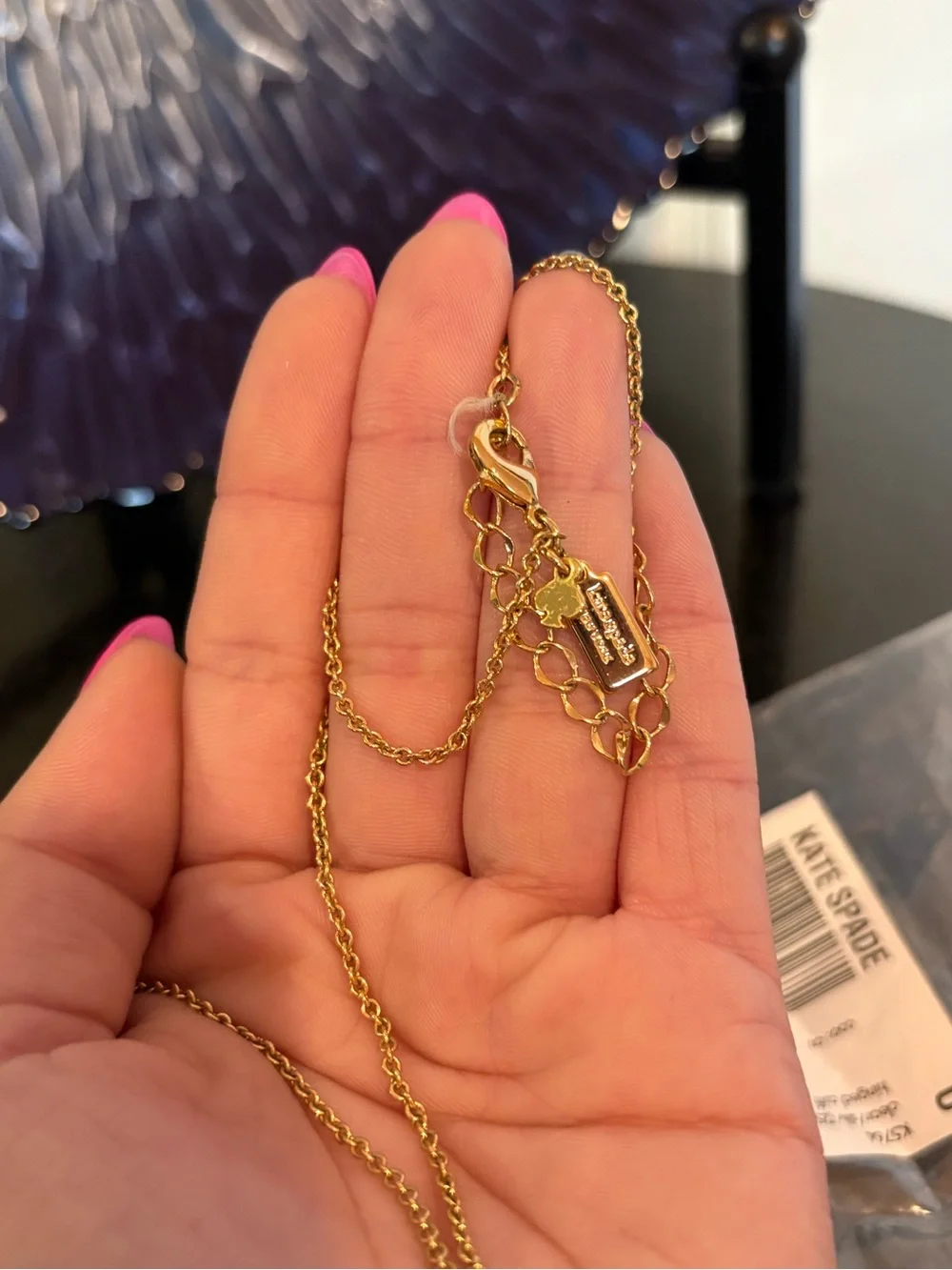 Kate Spade New Gold Single Rhinestone/Crystal Necklace - Picture 3 of 5
